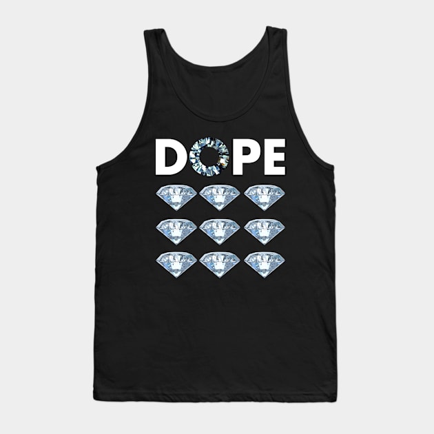 Dope Bling T-Shirt White Tank Top by ghettosquirrel